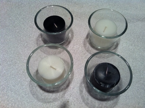 Candles in holders